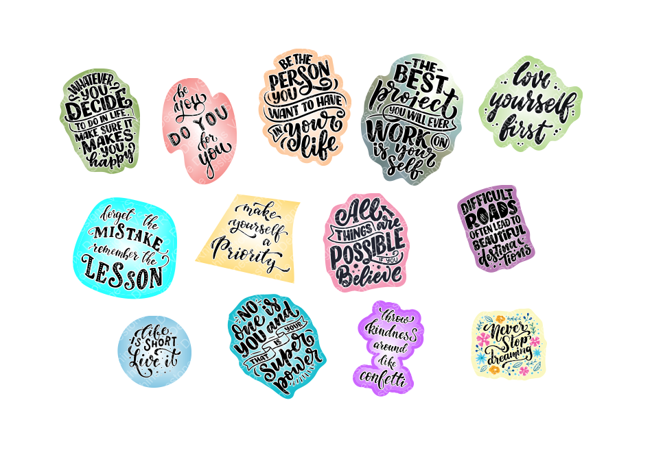 Affirmations Stickers ASSORTED